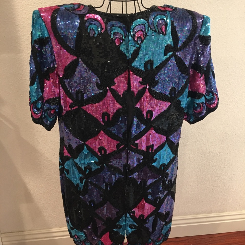 Vintage Sequined Evening Dress by Anjumun.